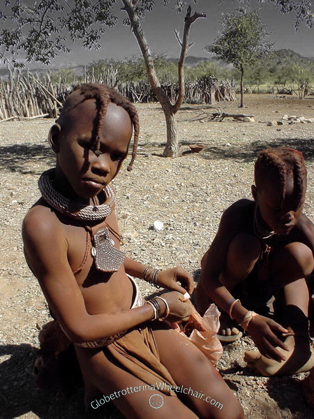 The Himba people in wonderful Namibia - Girls wear their hair in two braids over their forhead (“ozondatu”). Namibia