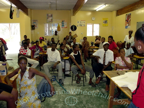 UN International Day of Persons with Disability - I give a lecture at a rehabilitation center in Maun, Botswana