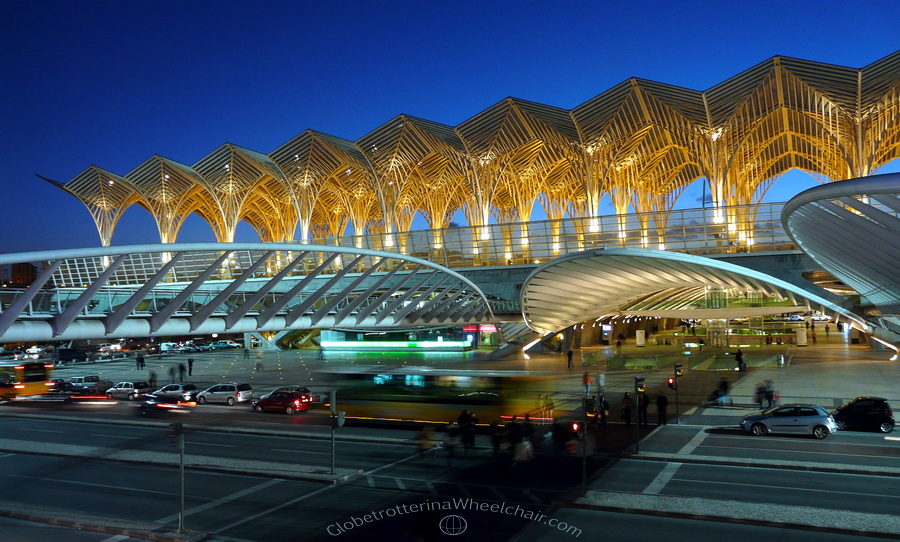 Gare do Oriente is a major train, bus and metro station located in eastern Lisbon. It is designed by the Spanish architect Santiago Calatrava