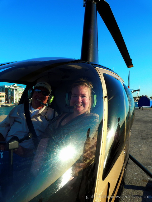 helicopter ride above La Paz, Mexico